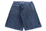 Y2K AKDMKS Dark Wash Denim Shorts - ThriftedThreads.com