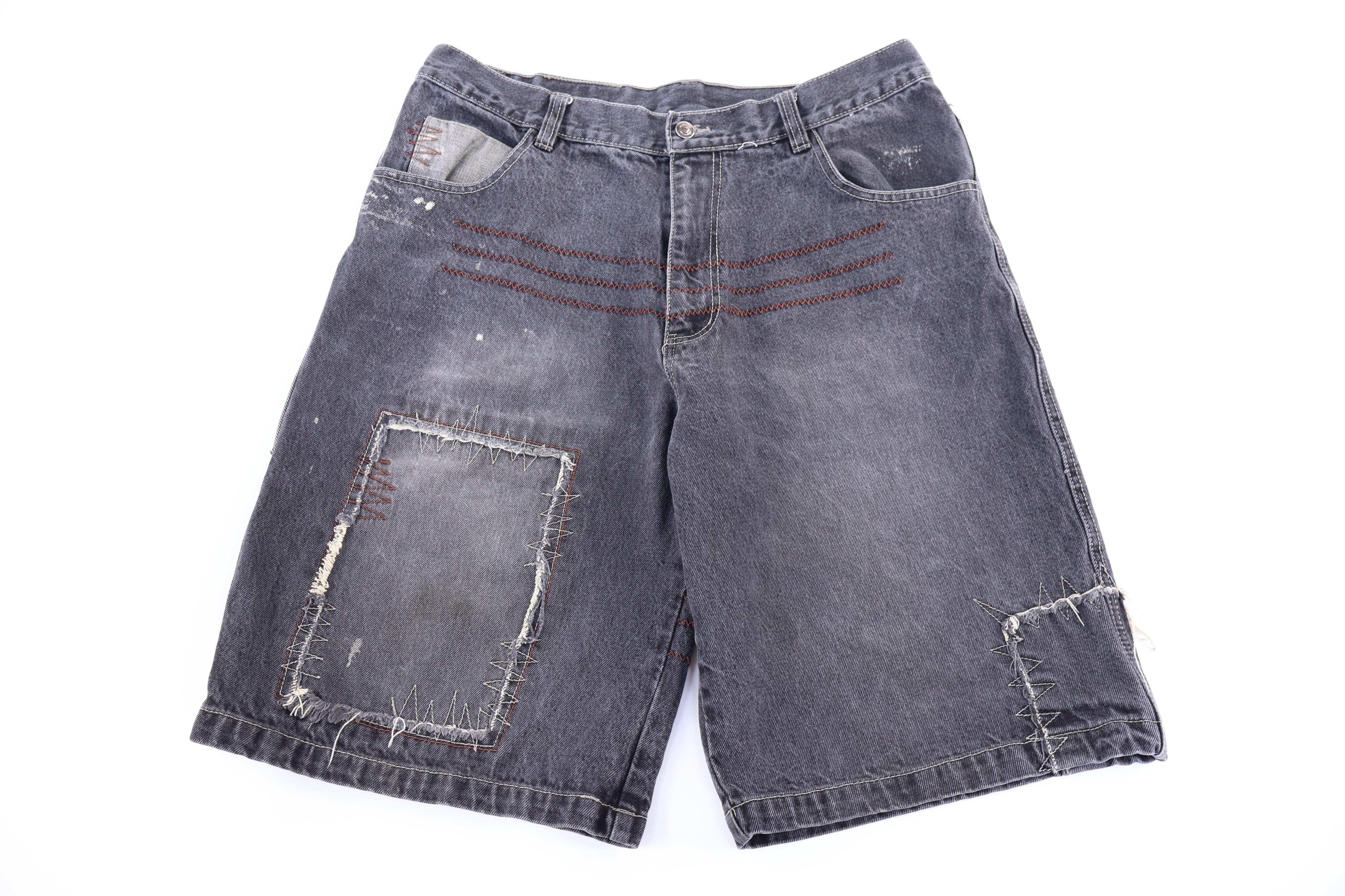Y2K All American City Dark Wash Denim Shorts - Pants/Shorts - Thrifted Threads