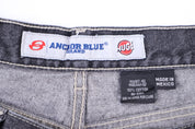 Y2K Anchor Blue Dark Wash Denim Shorts - Pants/Shorts - Thrifted Threads