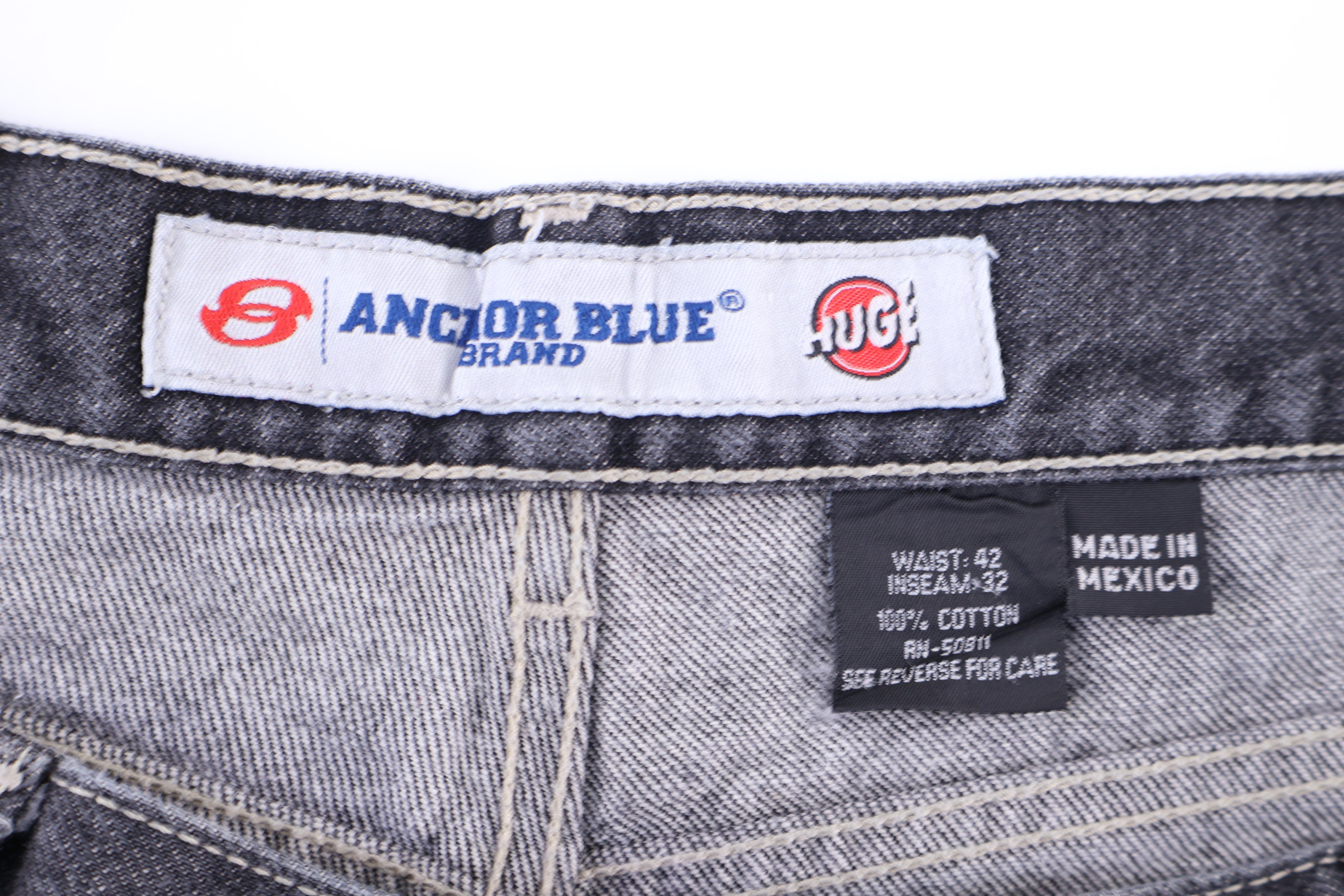 Y2K Anchor Blue Dark Wash Denim Shorts - Pants/Shorts - Thrifted Threads