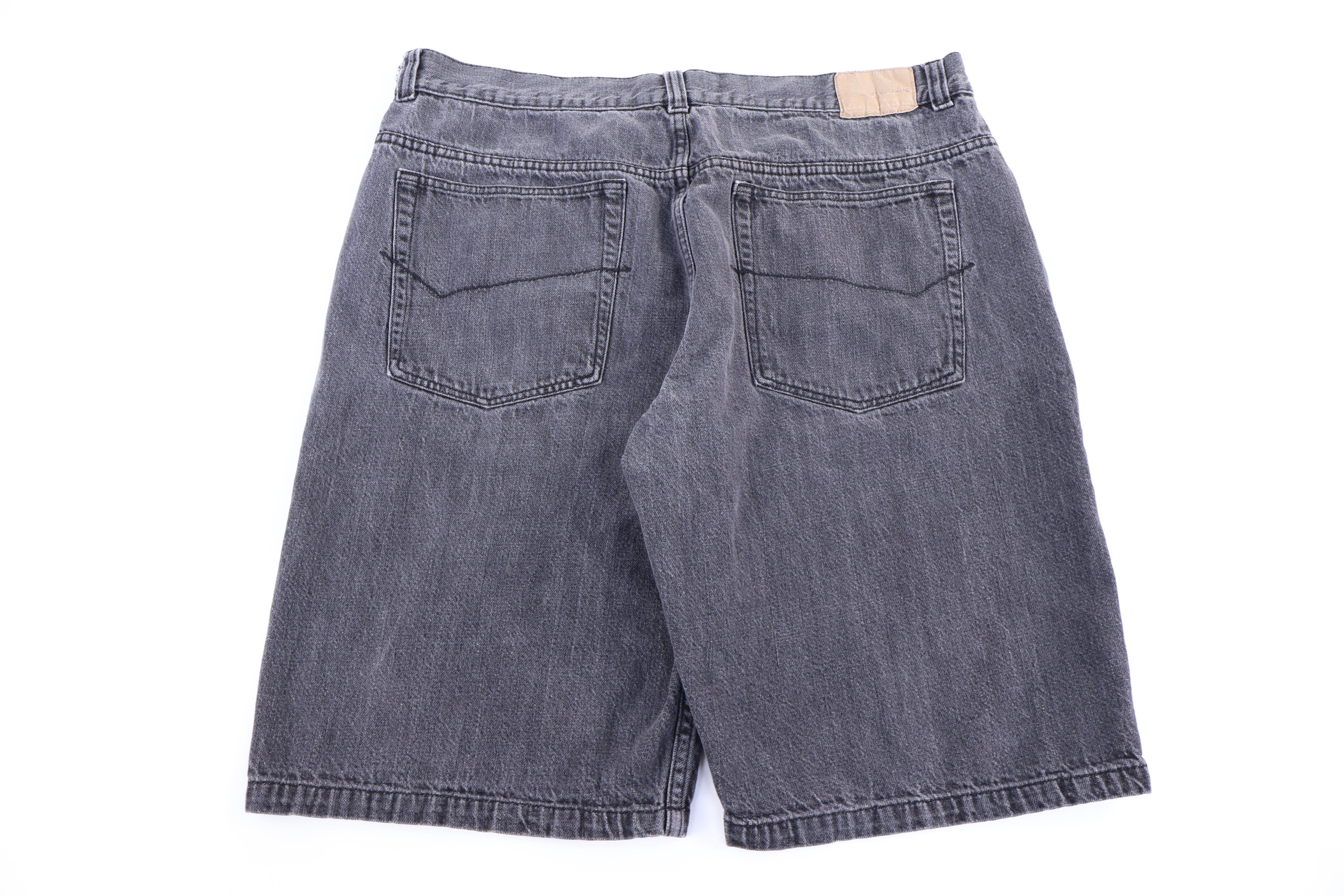 Y2K Anchor Blue Grey Denim Shorts - Pants/Shorts - Thrifted Threads
