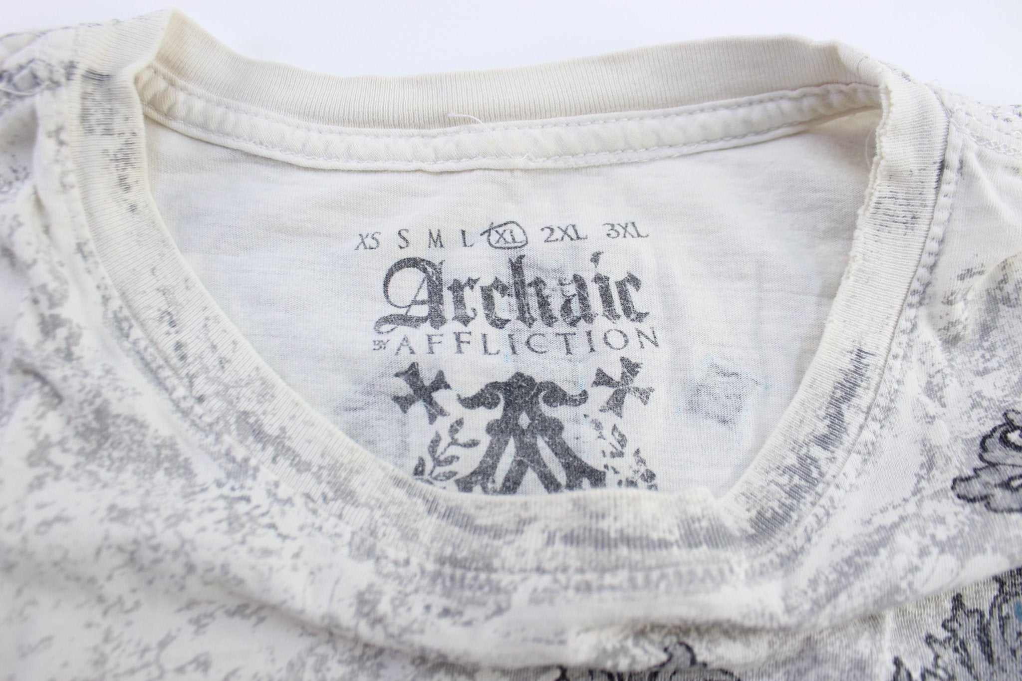 Y2K Archaic Affliction Graphic Tank Top - ThriftedThreads.com