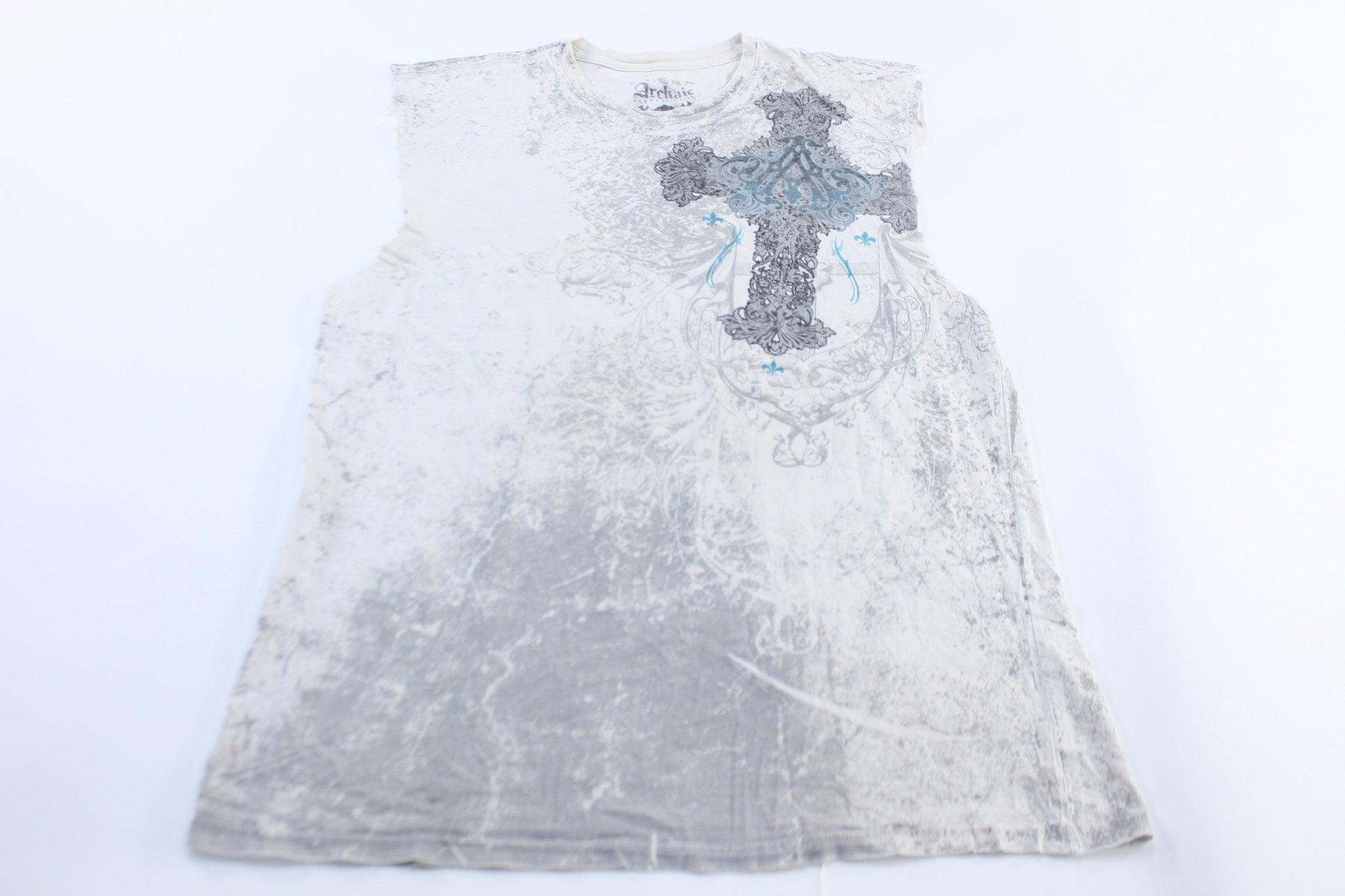 Y2K Archaic Affliction Graphic Tank Top - ThriftedThreads.com