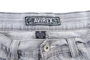 Y2K Avirex Grey Wash Denim Shorts - Pants/Shorts - Thrifted Threads