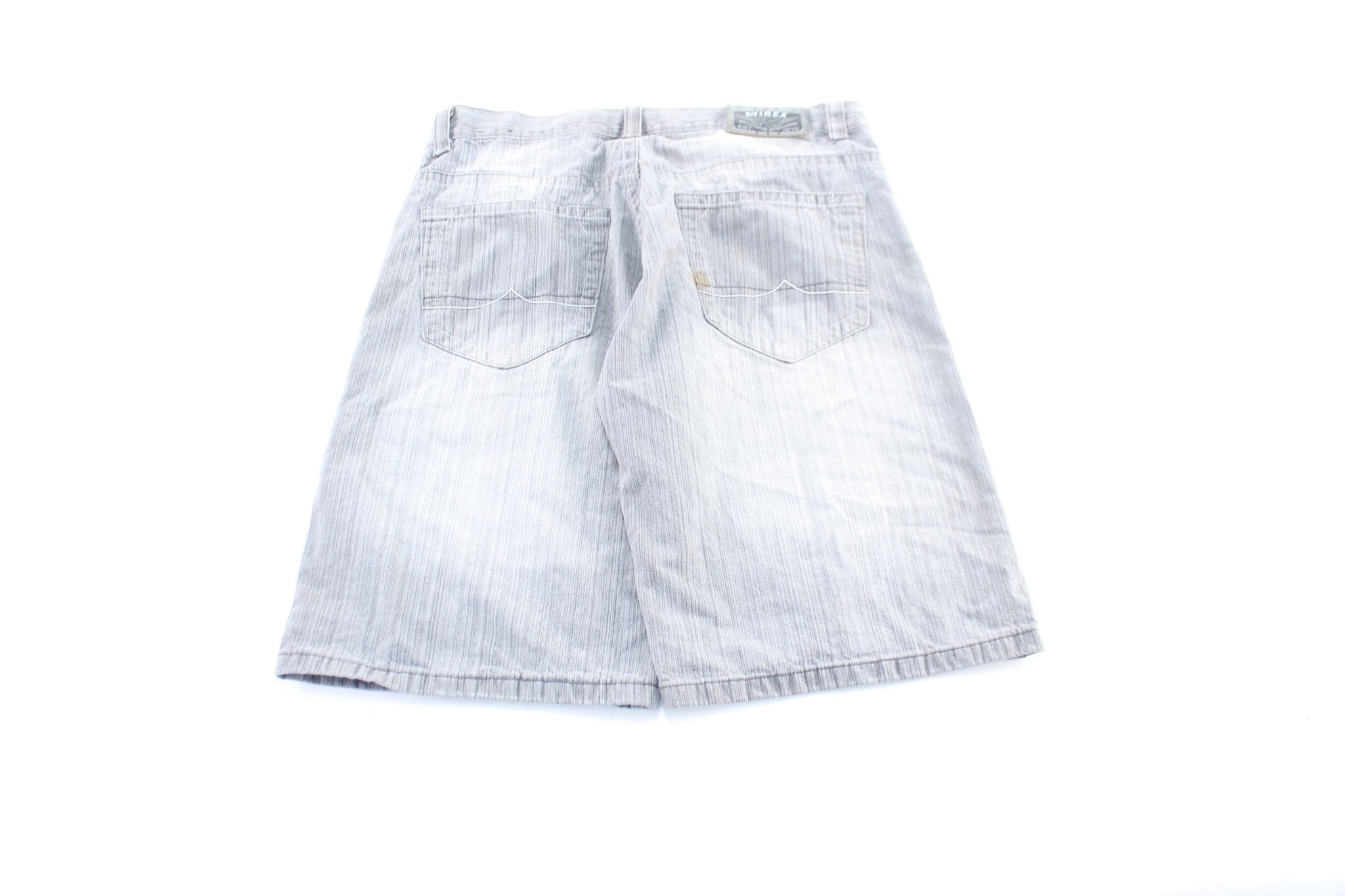 Y2K Avirex Grey Wash Denim Shorts - Pants/Shorts - Thrifted Threads