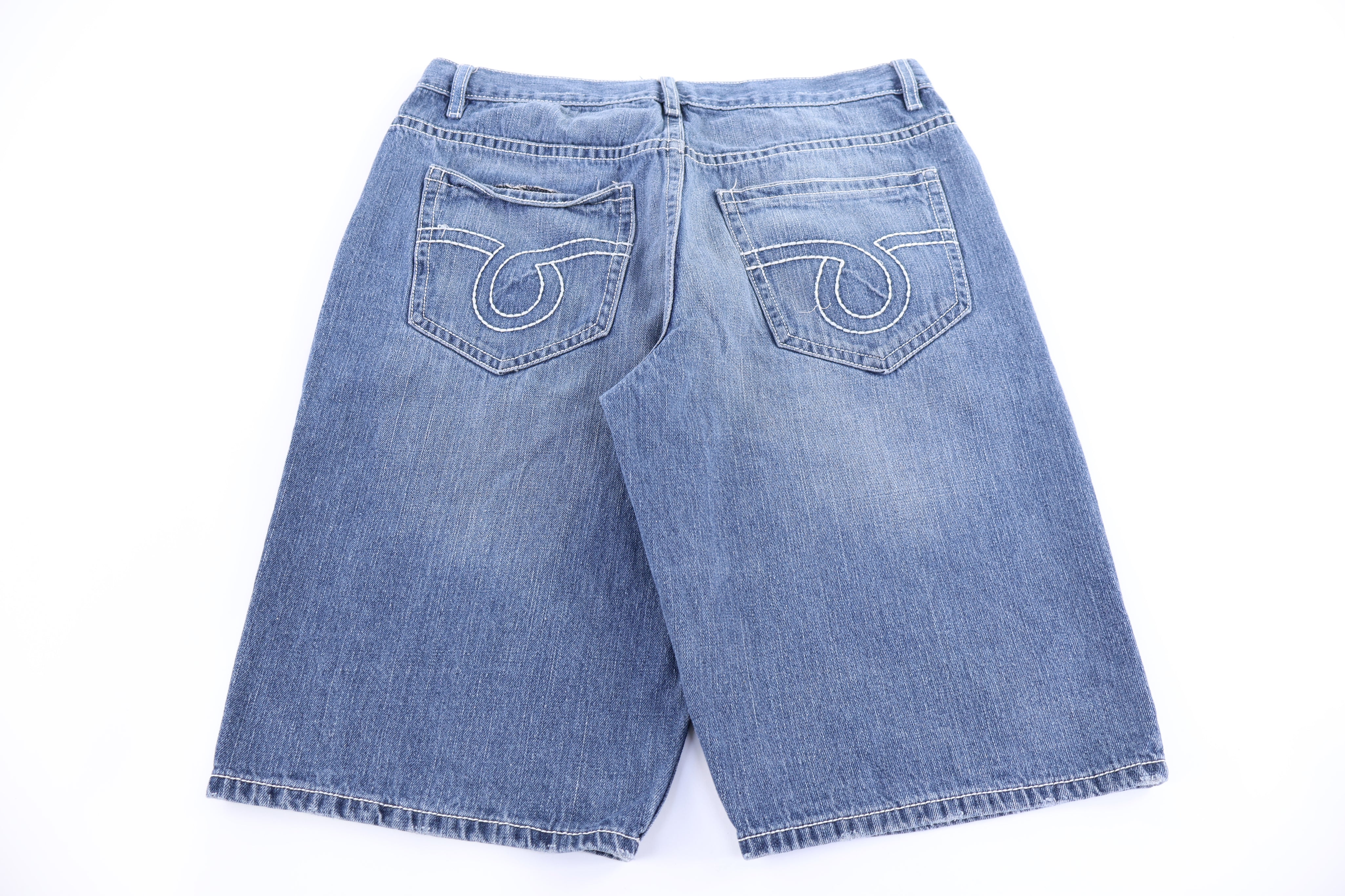 Y2K Avirex Medium Wash Denim Shorts - Pants/Shorts - Thrifted Threads