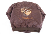Y2K Barefox Brown Full Zip Bomber Jacket - Jacket - Thrifted Threads
