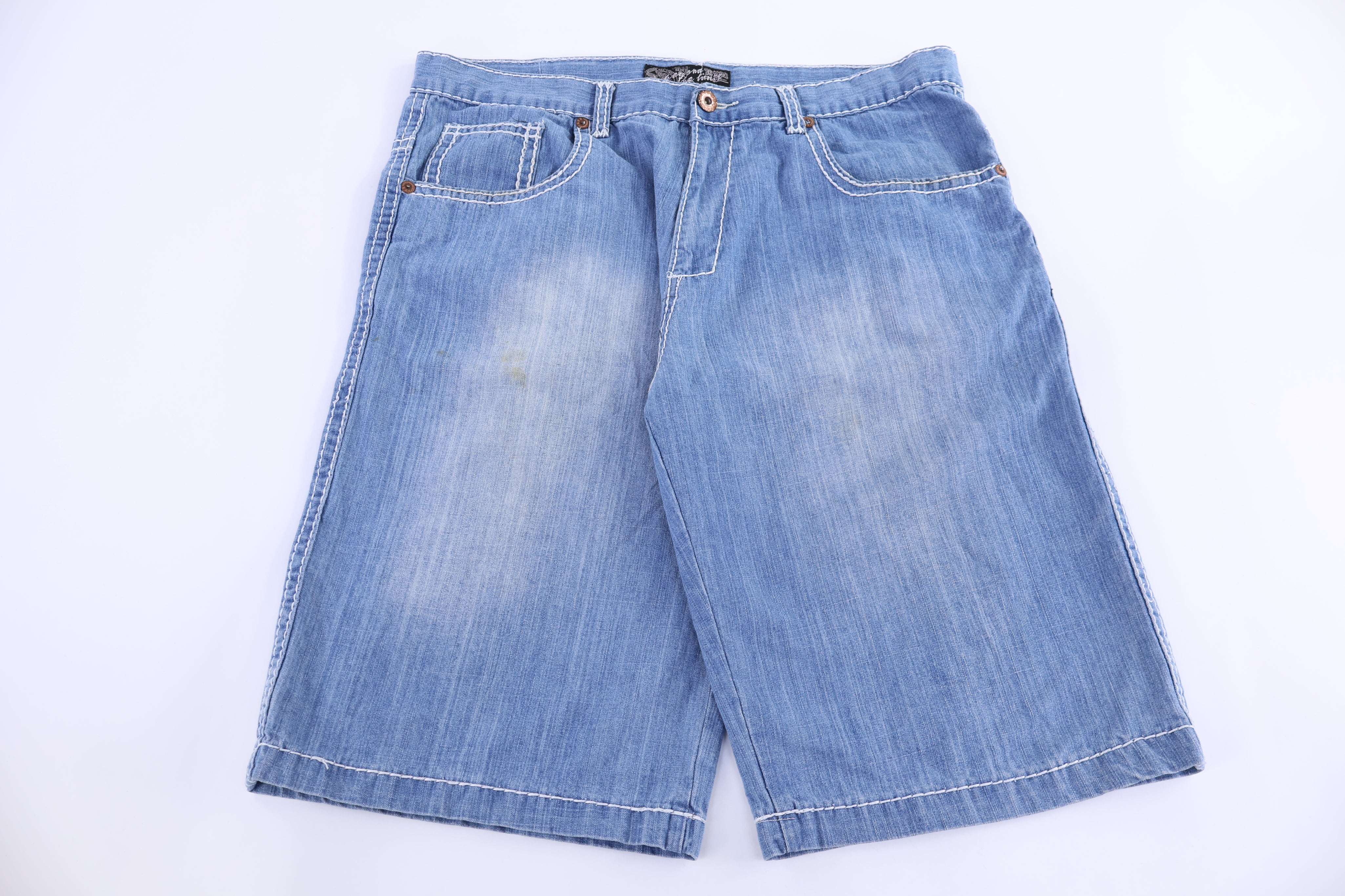 Y2K Beyond The Limit Light Wash Denim Shorts - Pants/Shorts - Thrifted Threads