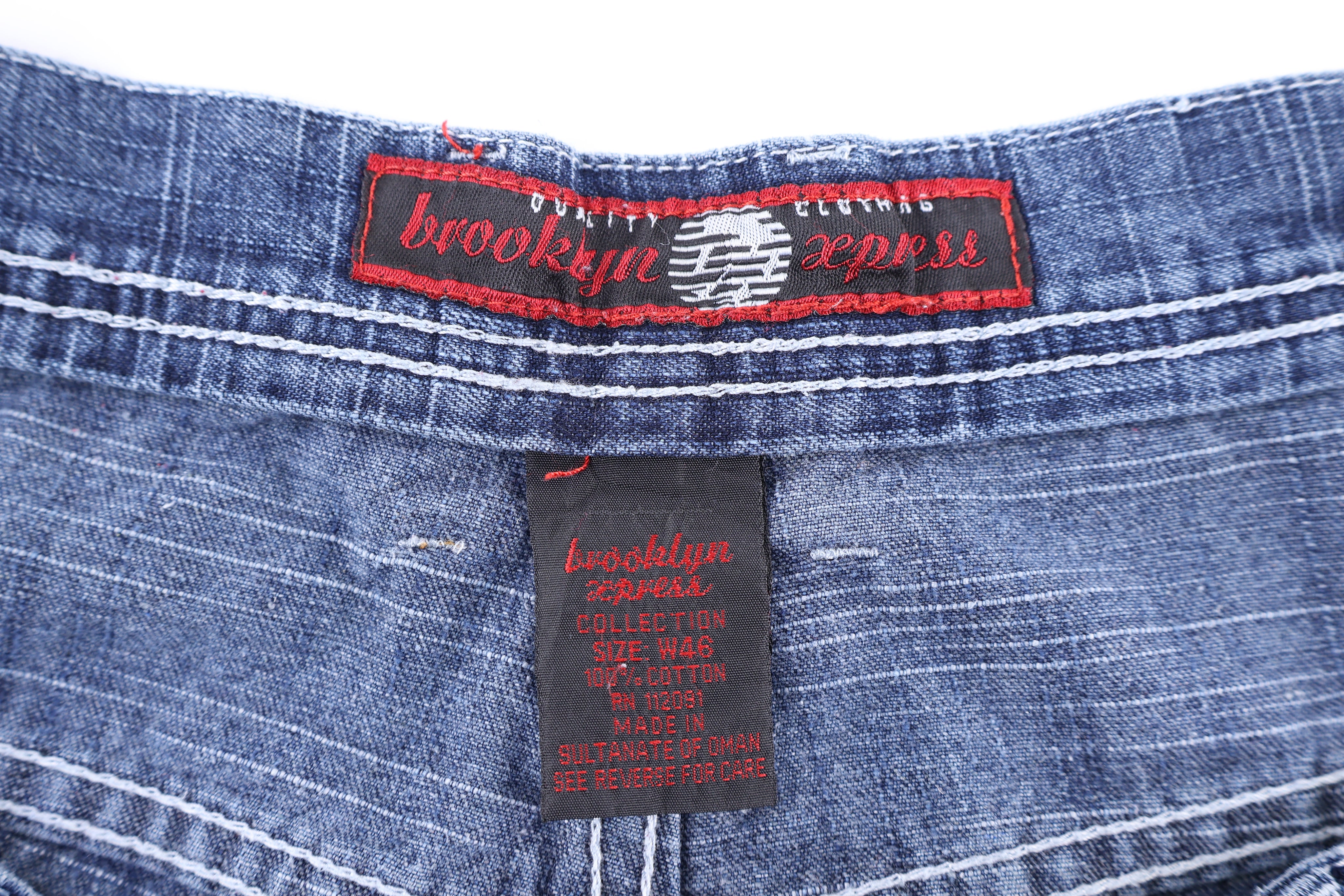 Y2K Brklyn Xpress Denim Shorts - Pants/Shorts - Thrifted Threads