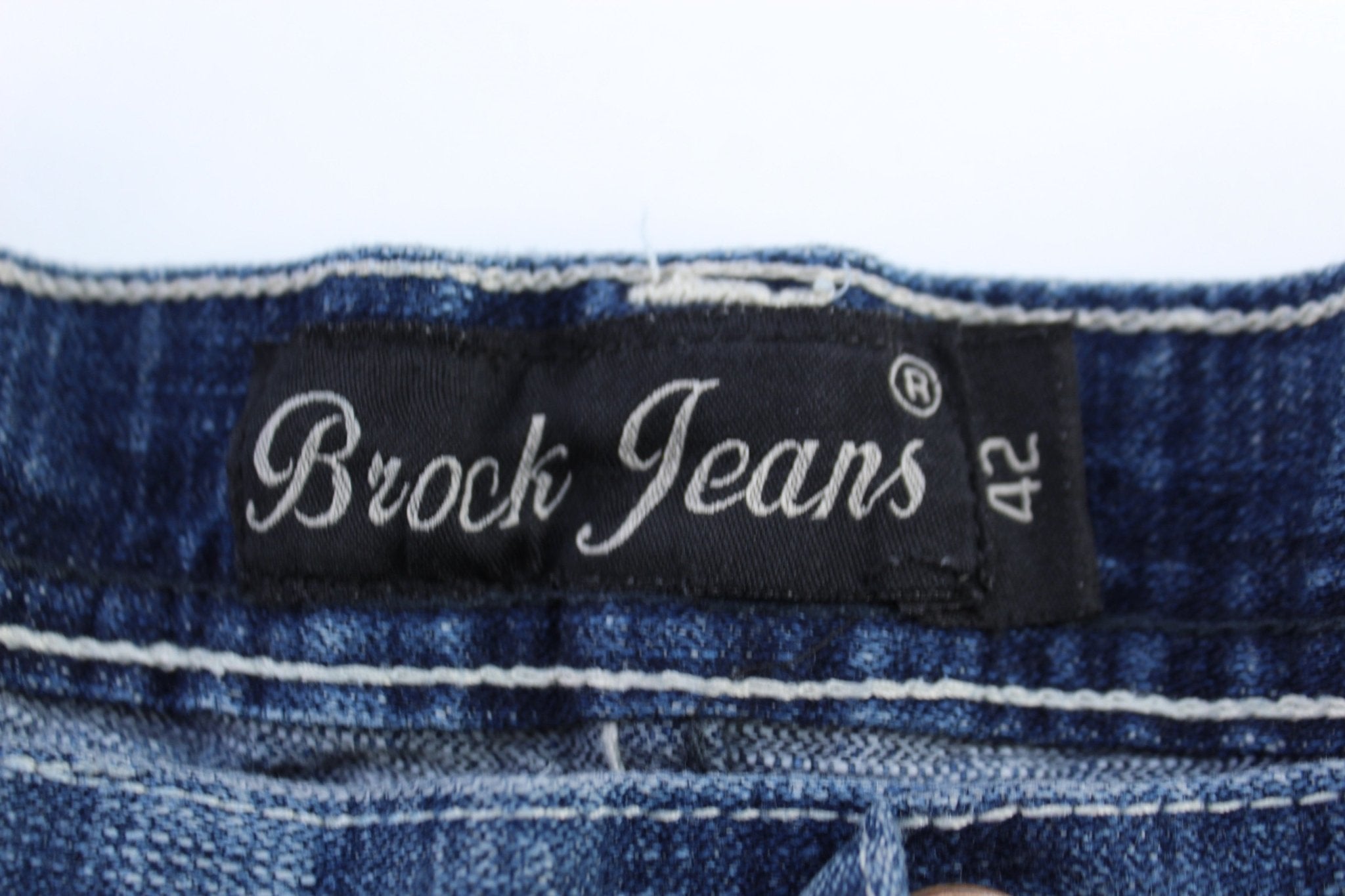 Y2K Brock Jeans Embroidered Denim Shorts - Pants/Shorts - Thrifted Threads