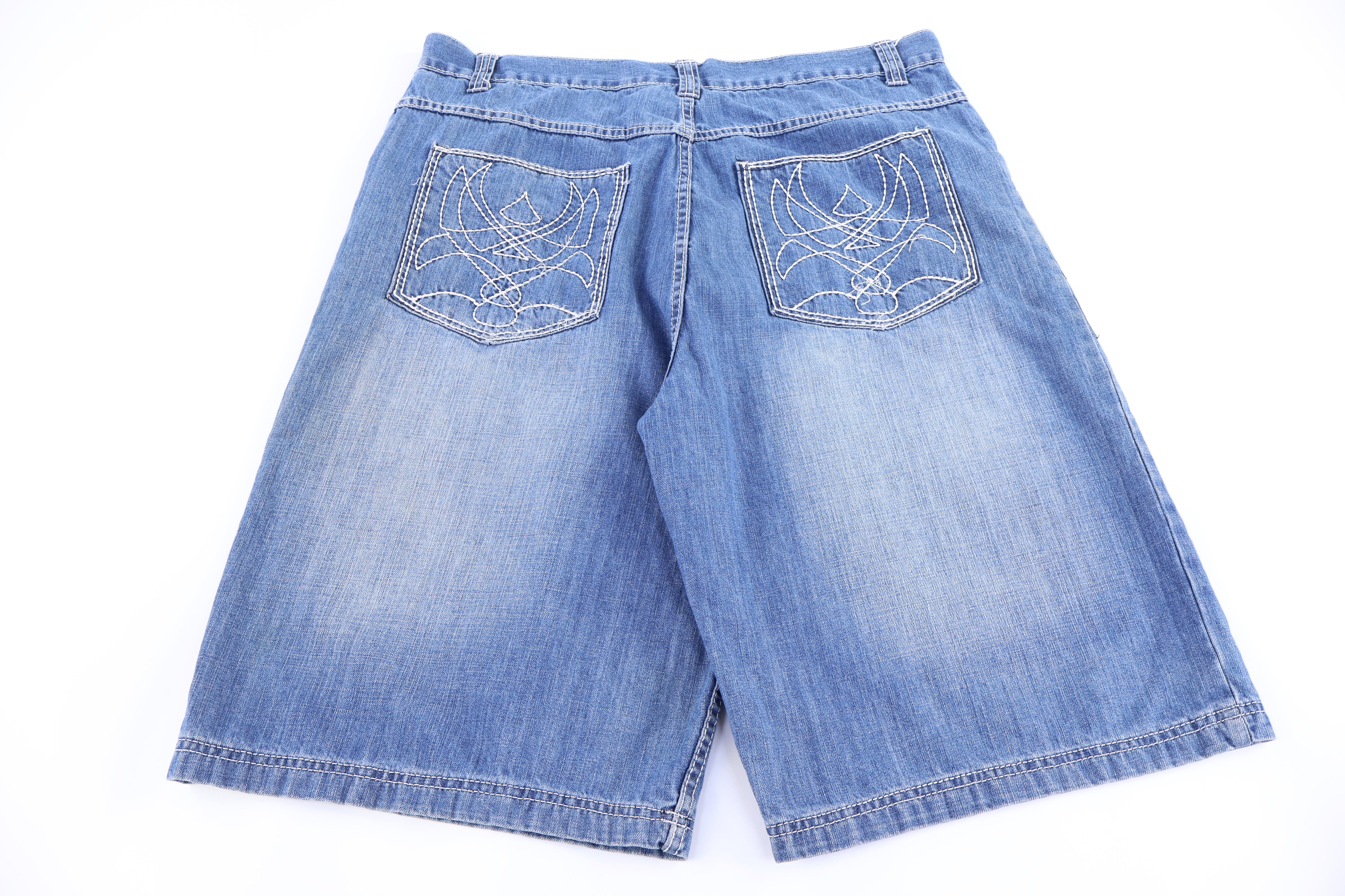 Y2K Brooklyn Unltd Medium Wash Denim Shorts - Pants/Shorts - Thrifted Threads