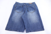 Y2K Brooklyn Xpress Blue Denim Shorts - Pants/Shorts - Thrifted Threads