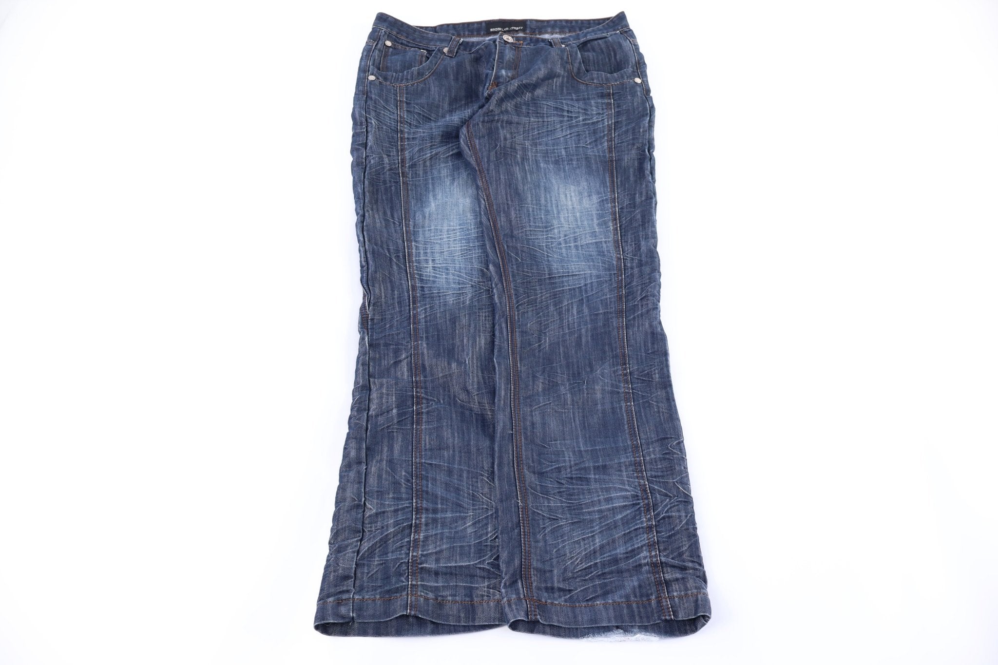 Y2K Brooklyn Xpress Dark Wash Denim Jeans - Pants - Thrifted Threads