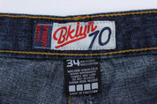 Y2K Brooklyn Xpress Dark Wash Denim Shorts - Pants/Shorts - Thrifted Threads