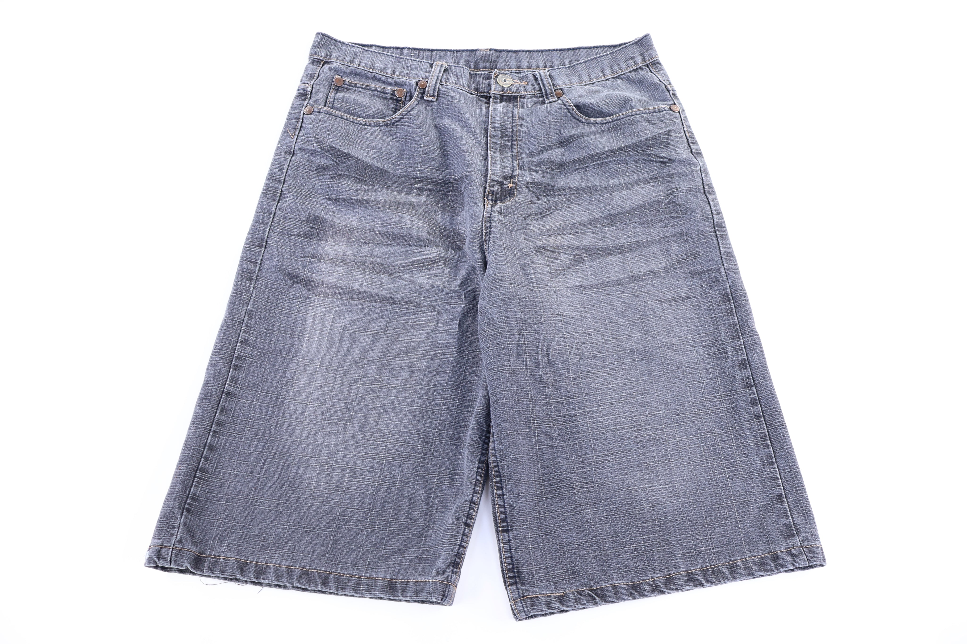 Y2K Brooklyn Xpress Dark Wash Denim Shorts - Pants/Shorts - Thrifted Threads