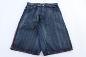 Y2K Brooklyn Xpress Dark Wash Denim Shorts - Pants/Shorts - Thrifted Threads