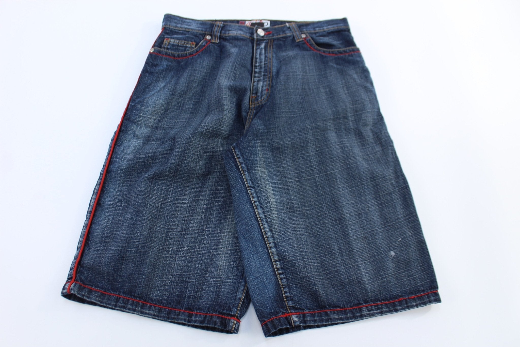 Y2K Brooklyn Xpress Dark Wash Denim Shorts - Pants/Shorts - Thrifted Threads