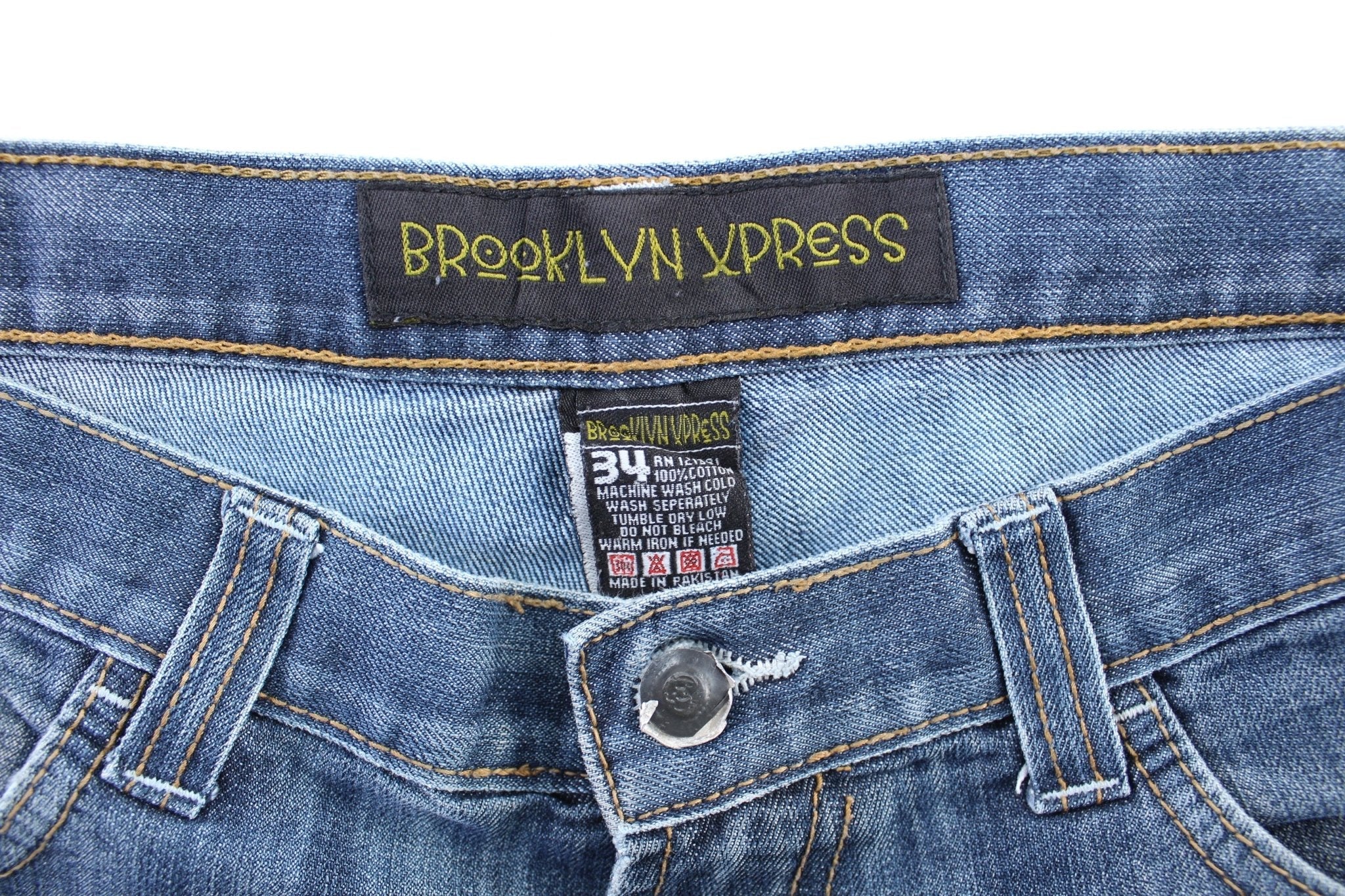 Y2K Brooklyn Xpress Denim Shorts - Pants/Shorts - Thrifted Threads
