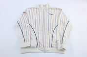 Y2K Coogi Embroidered Logo Striped Zip Up Jacket - ThriftedThreads.com