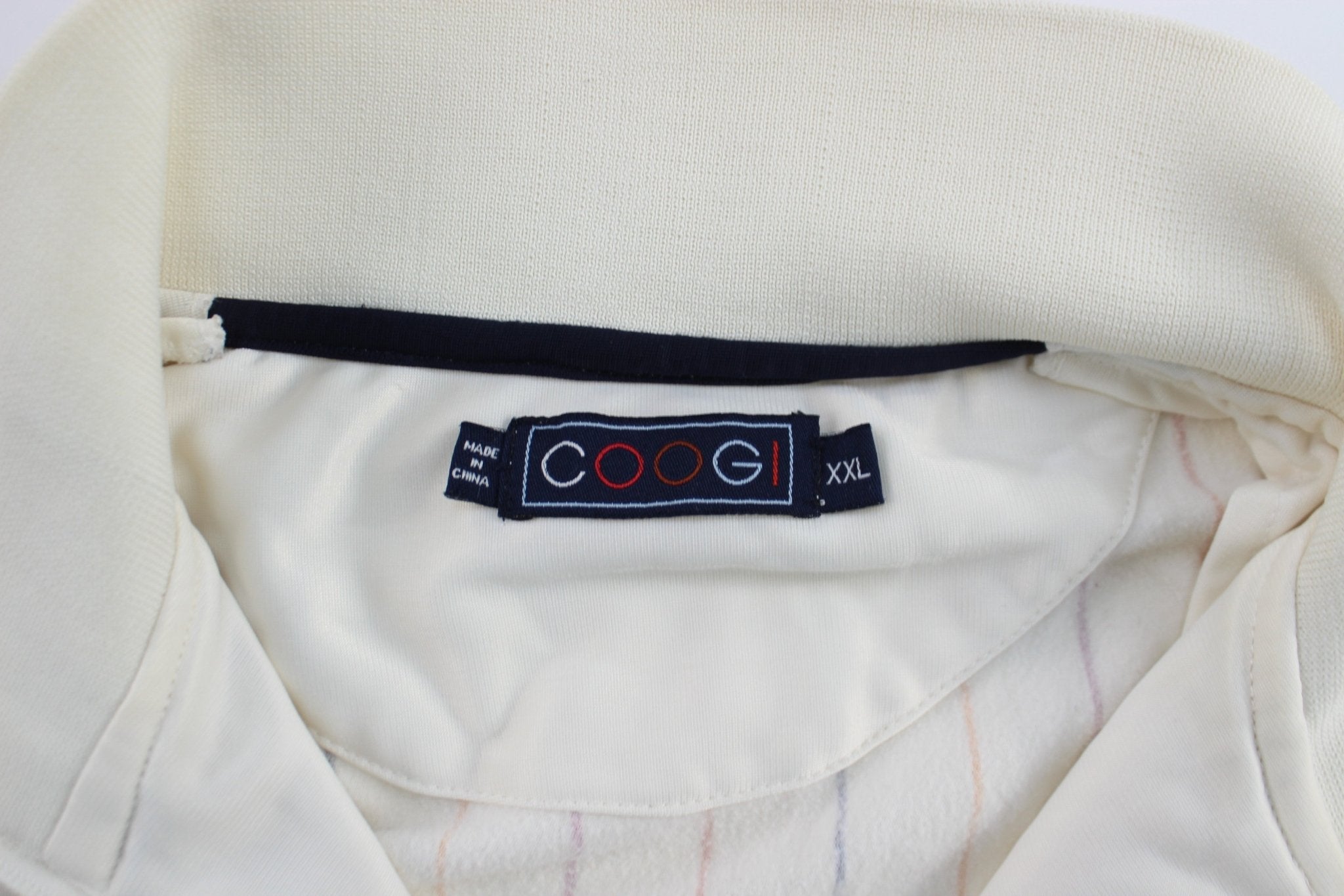 Y2K Coogi Embroidered Logo Striped Zip Up Jacket - Jacket - Thrifted Threads