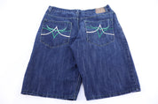 Y2K Corked Jeans Dark Wash Shorts - Pants/Shorts - Thrifted Threads