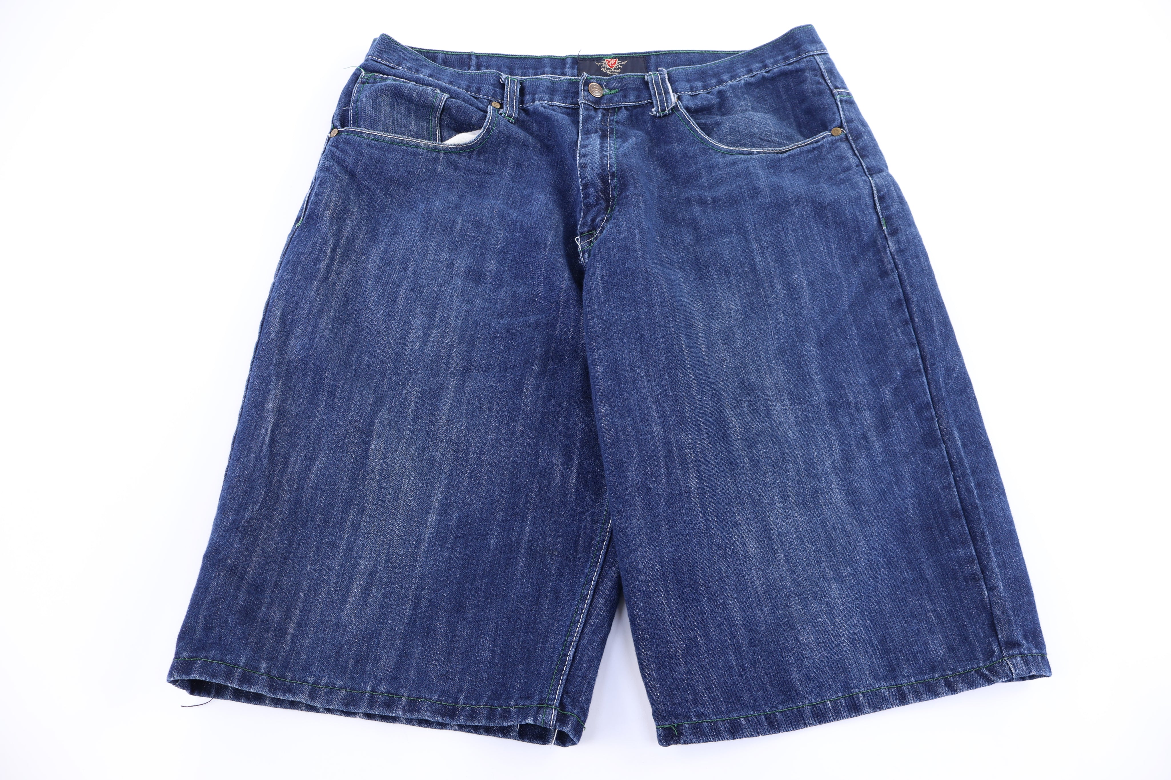 Y2K Corked Jeans Dark Wash Shorts - Pants/Shorts - Thrifted Threads
