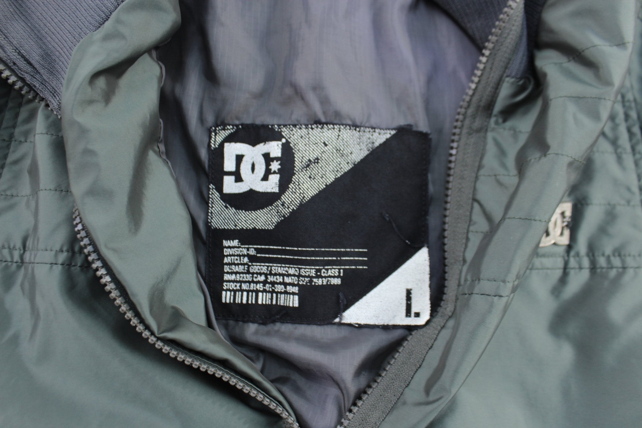 Y2K DC Green Bomber Zip Up Jacket - Jacket - Thrifted Threads