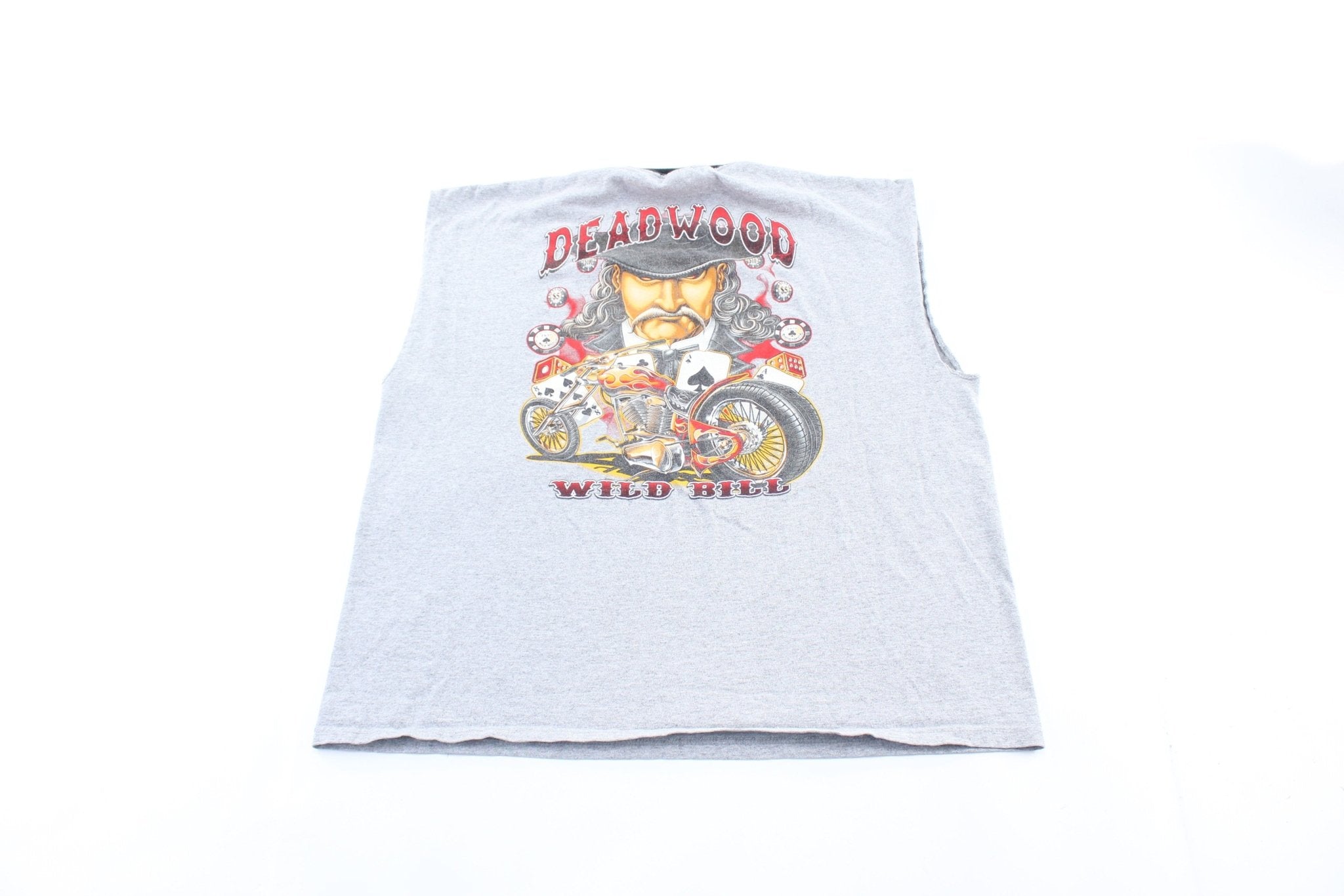 Y2K Deadwood Wild Bill South Dakota Biker Graphic Tank Top - ThriftedThreads.com
