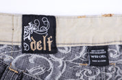 Y2K Delf Grey Embroidered Denim shorts - Pants/Shorts - Thrifted Threads