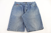 Y2K Drunk Monkey Light Wash Denim Shorts - Pants/Shorts - Thrifted Threads