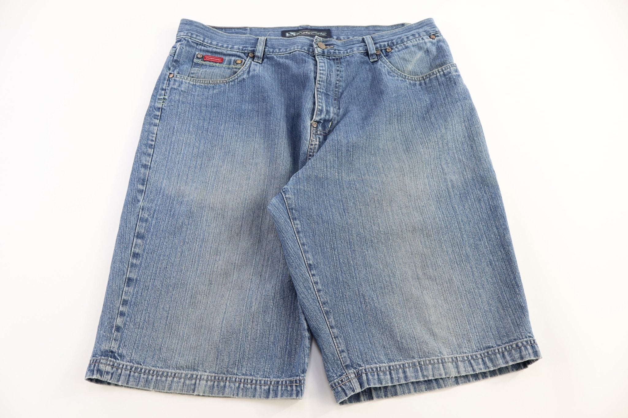 Y2K Drunk Monkey Light Wash Denim Shorts - Pants/Shorts - Thrifted Threads