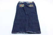 Y2K Drunken Monkey Dark Wash Denim Jeans - ThriftedThreads.com