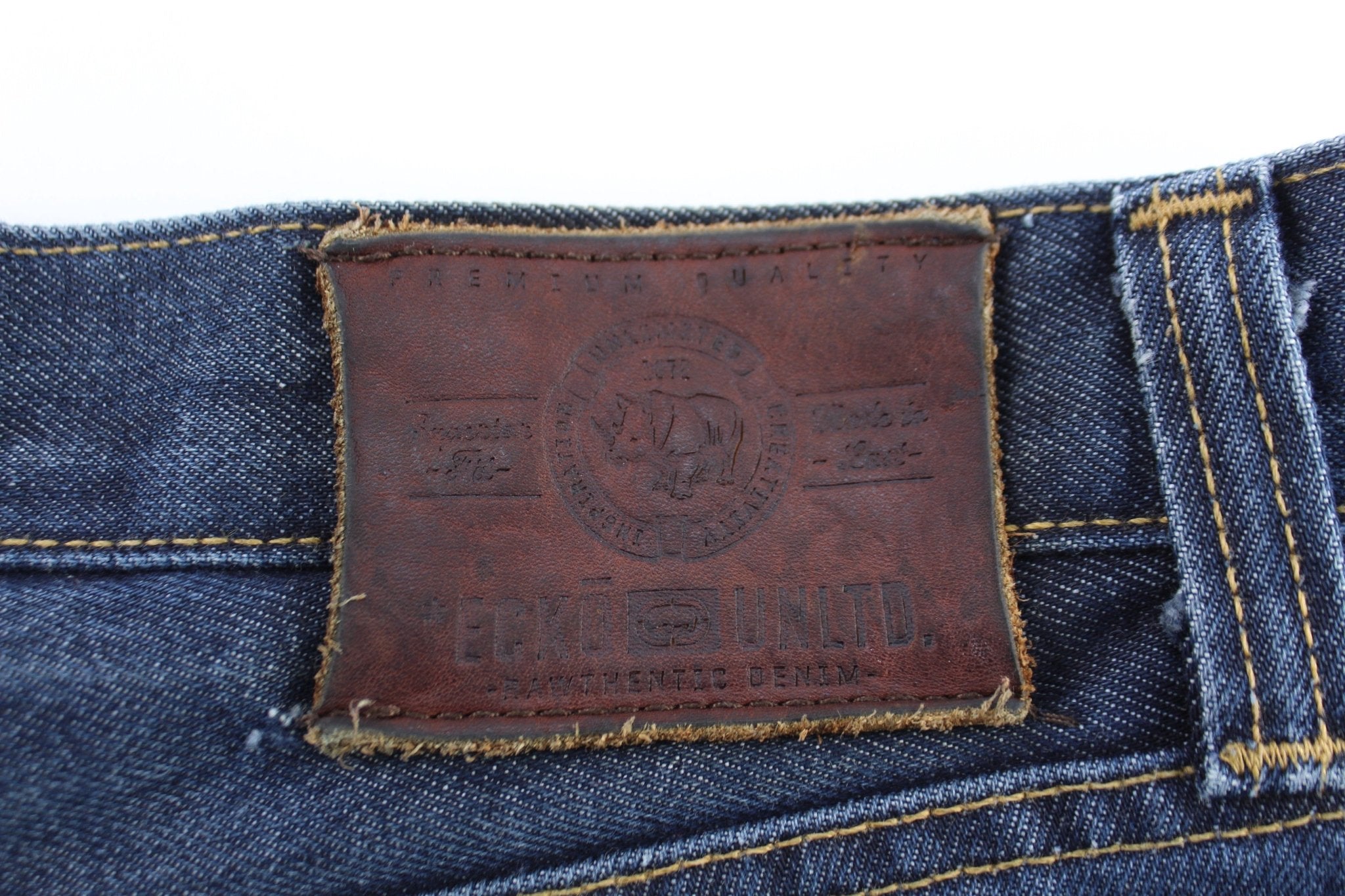 Y2K Ecko Unltd Dark Wash Denim Shorts - ThriftedThreads.com