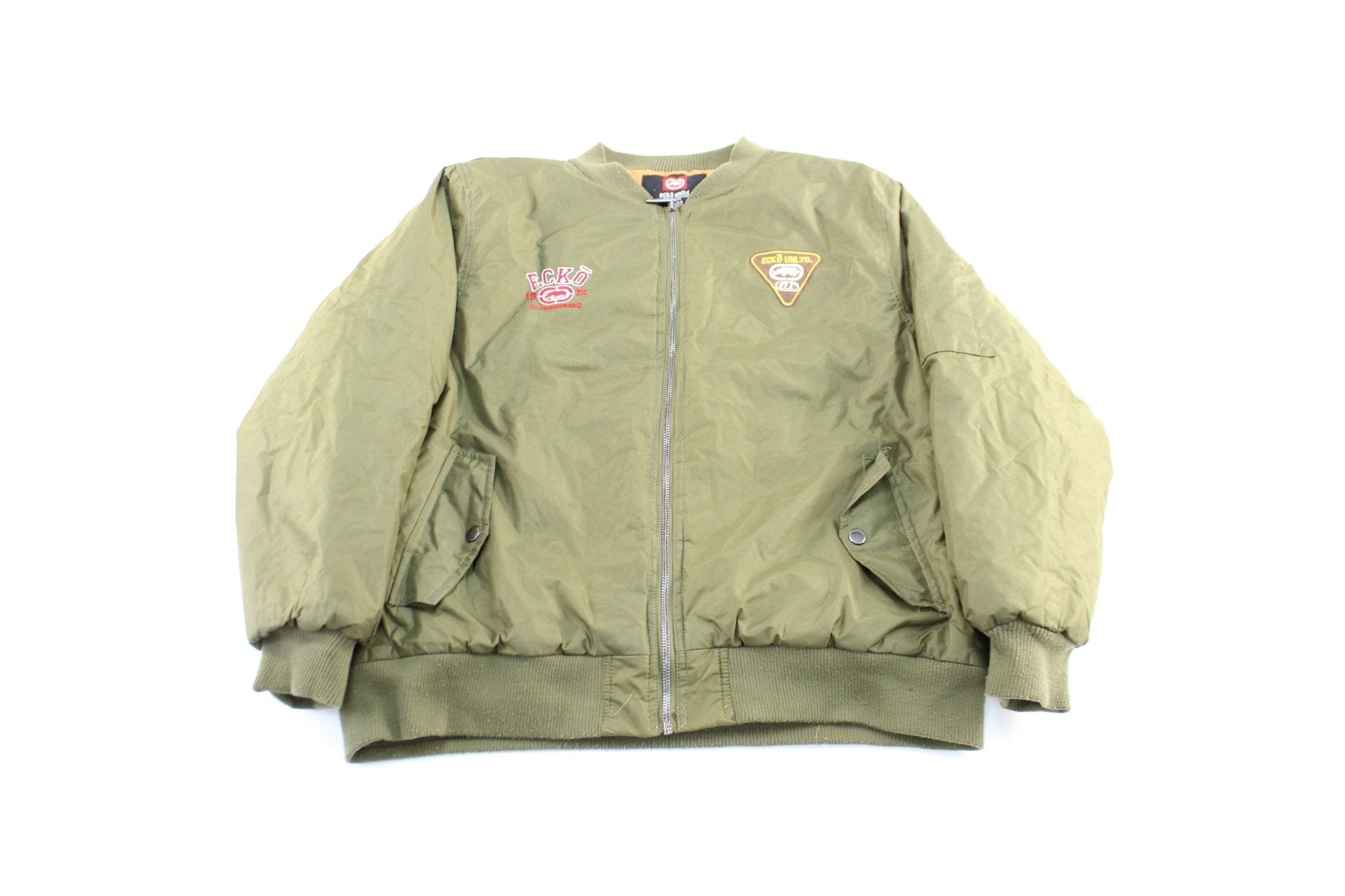 Y2K Ecko. Unltd Embroidered Bomber Zip Up Jacket - Jacket - Thrifted Threads