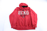 Y2K Ecko Unltd. Embroidered Red Pullover Hoodie - ThriftedThreads.com