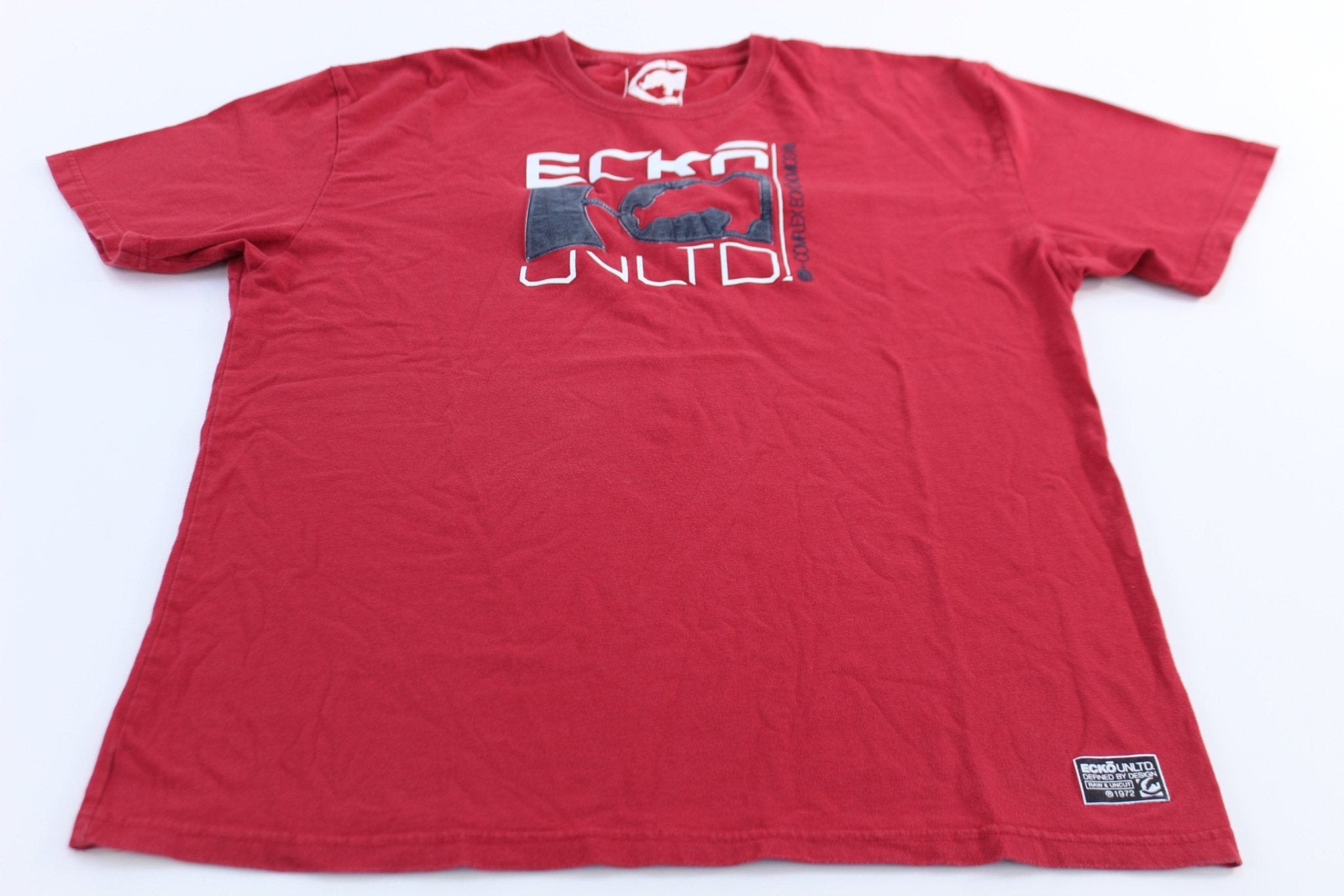 Y2K Ecko Unltd Logo. Red T-Shirt - ThriftedThreads.com