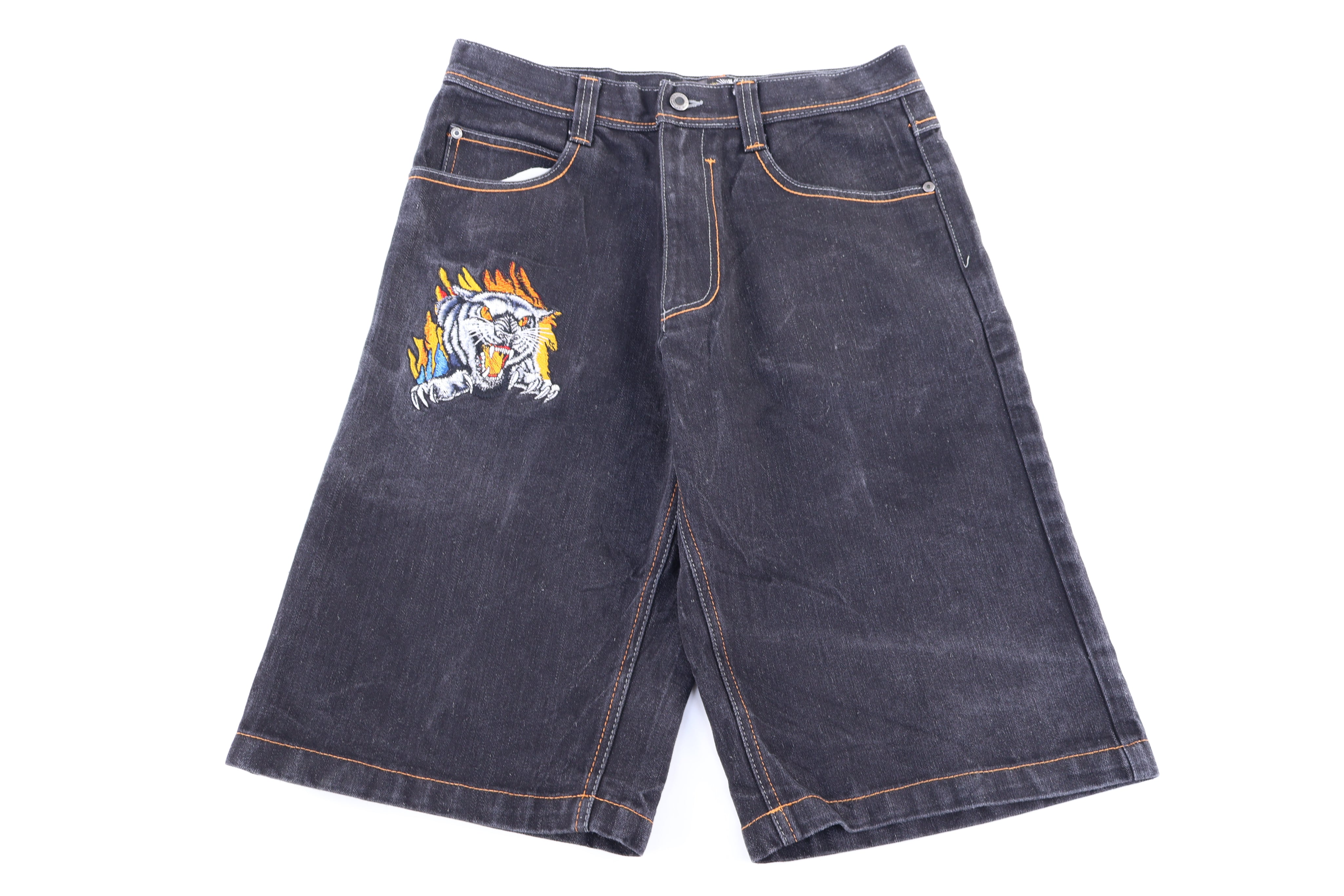 Y2K Era Jeans Dark Wash Denim Shorts - Pants/Shorts - Thrifted Threads