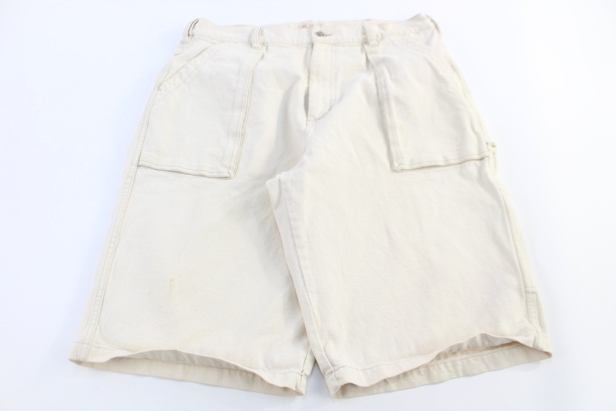 Y2K Fubu Cream Baggy shorts - Pants/Shorts - Thrifted Threads