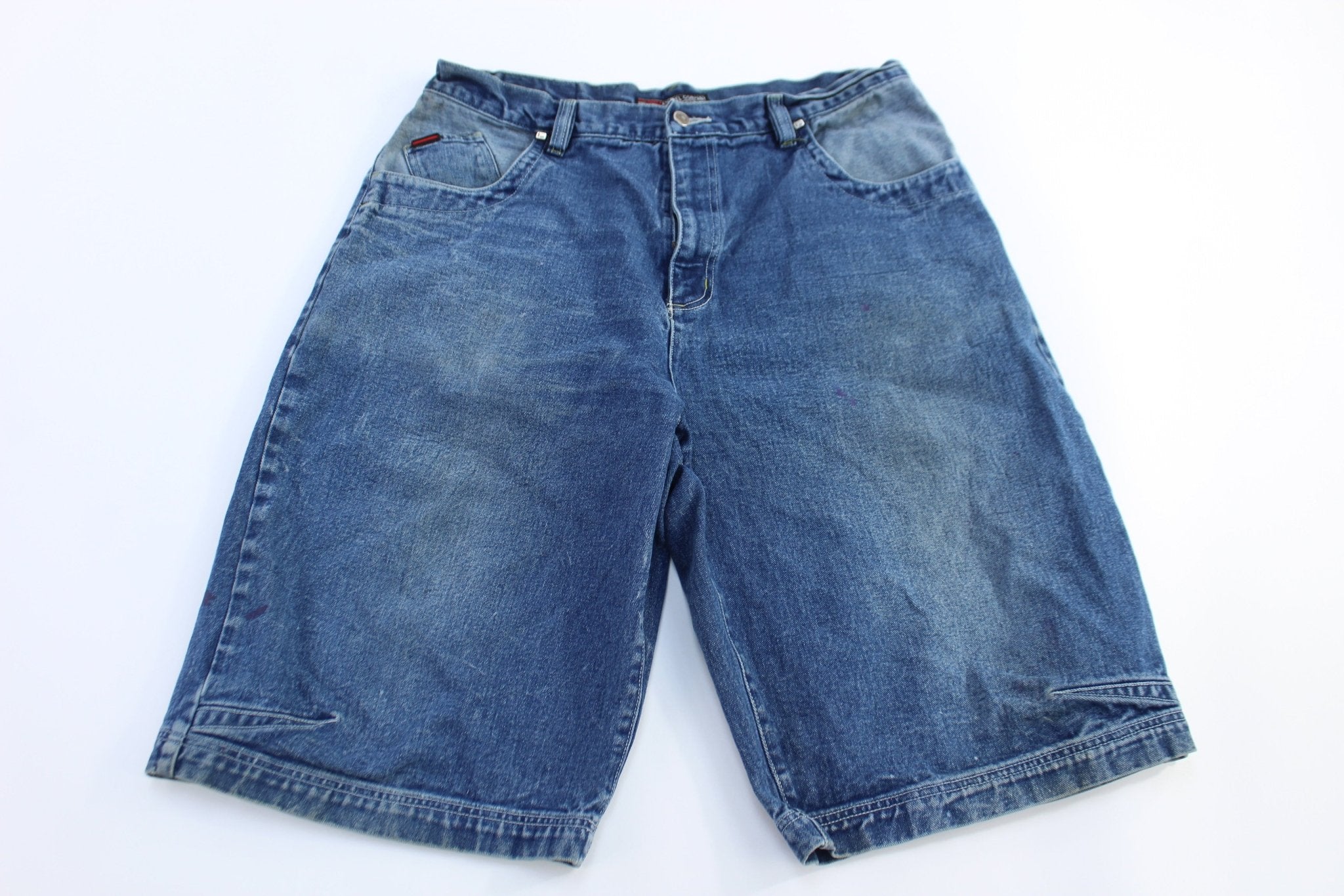 Y2K Fubu Dark Wash Denim Shorts - ThriftedThreads.com
