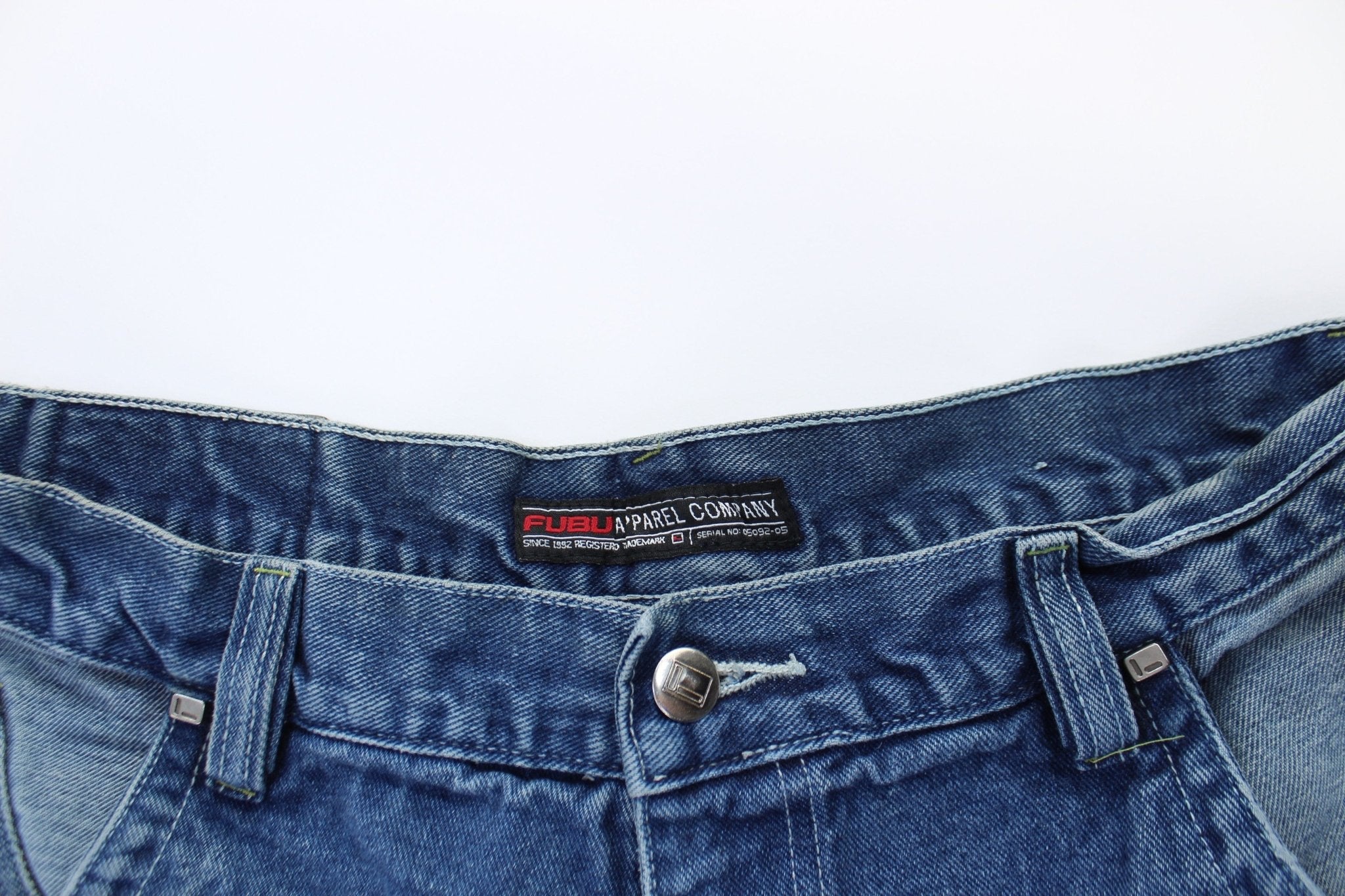 Y2K Fubu Dark Wash Denim Shorts - Pants/Shorts - Thrifted Threads
