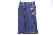 Y2K FUBU Platinum Dark Wash Denim Jeans - Pants - Thrifted Threads