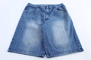 Y2K Godbody Medium Wash Denim Shorts - Pants/Shorts - Thrifted Threads