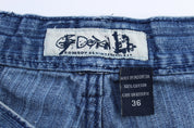 Y2K Godbody Medium Wash Denim Shorts - Pants/Shorts - Thrifted Threads
