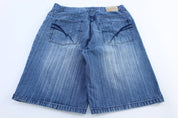 Y2K Godbody Medium Wash Denim Shorts - Pants/Shorts - Thrifted Threads