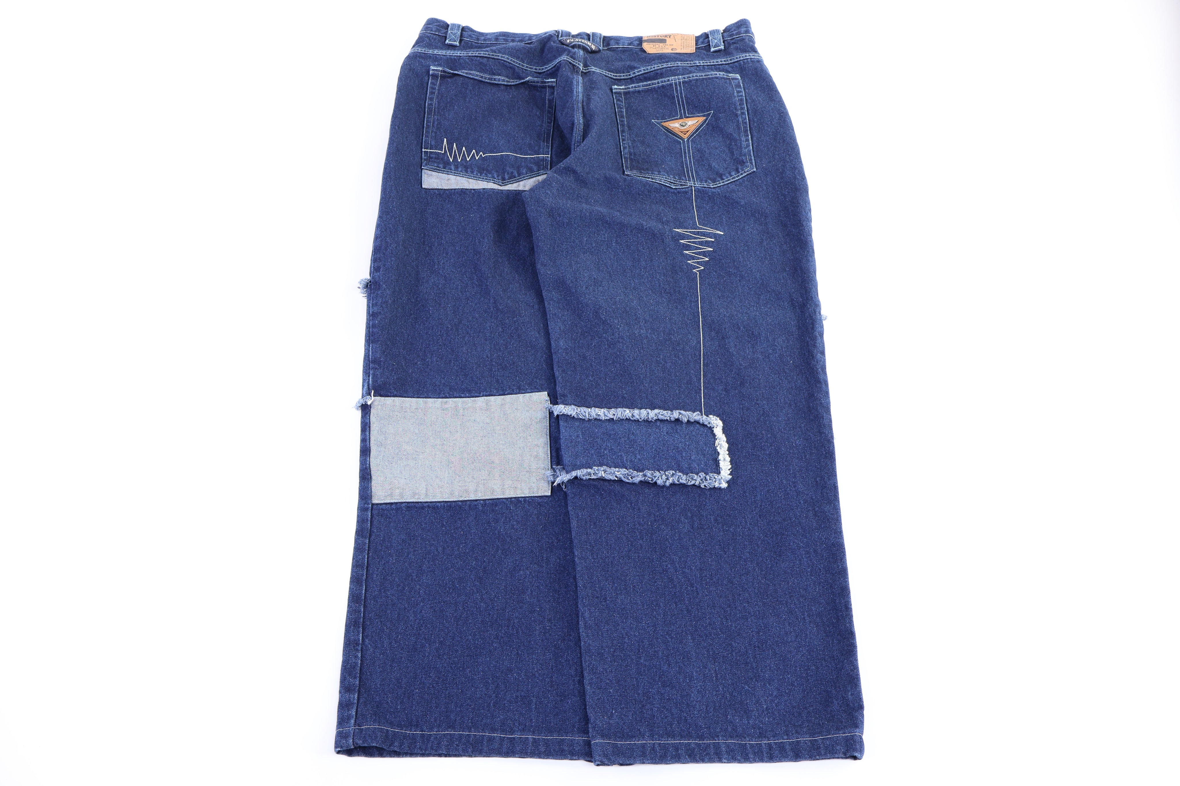 Y2K Hip Hop History Dark Wash Denim Jeans - Pants/Shorts - Thrifted Threads