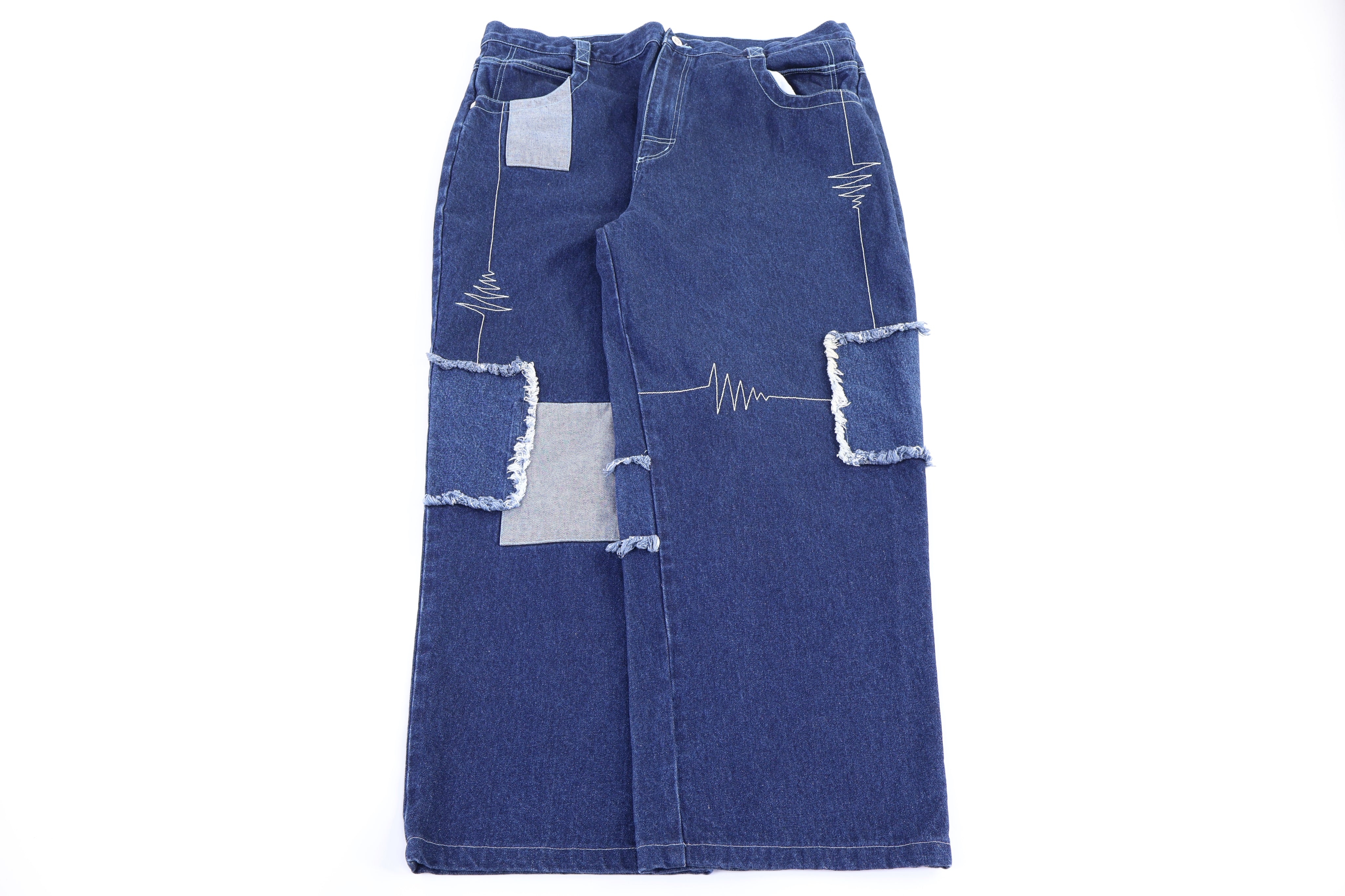 Y2K Hip Hop History Dark Wash Denim Jeans - Pants/Shorts - Thrifted Threads