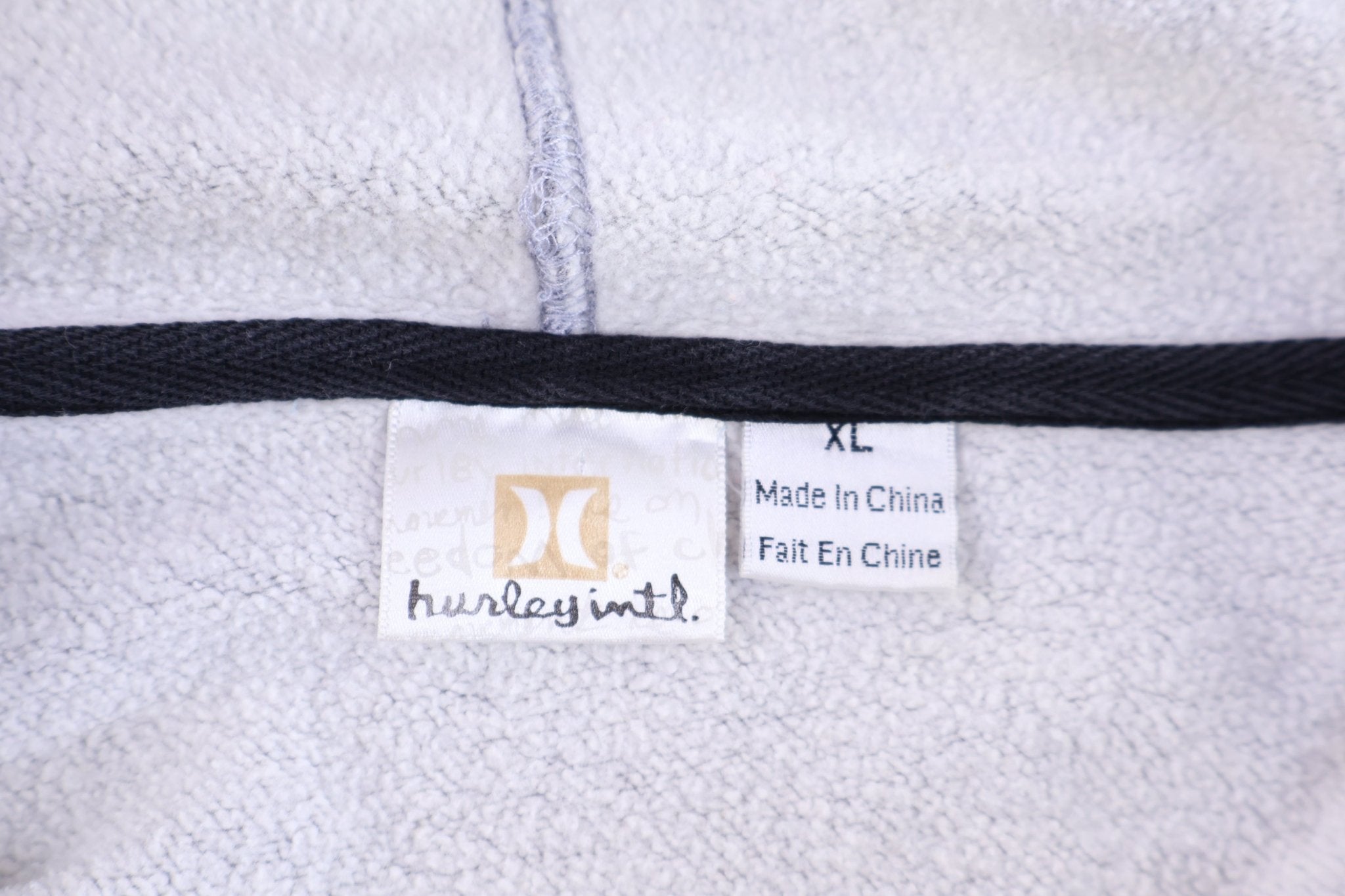 Y2K Hurley Logo Graphic Grey Full Zip Jacket - Jacket - Thrifted Threads