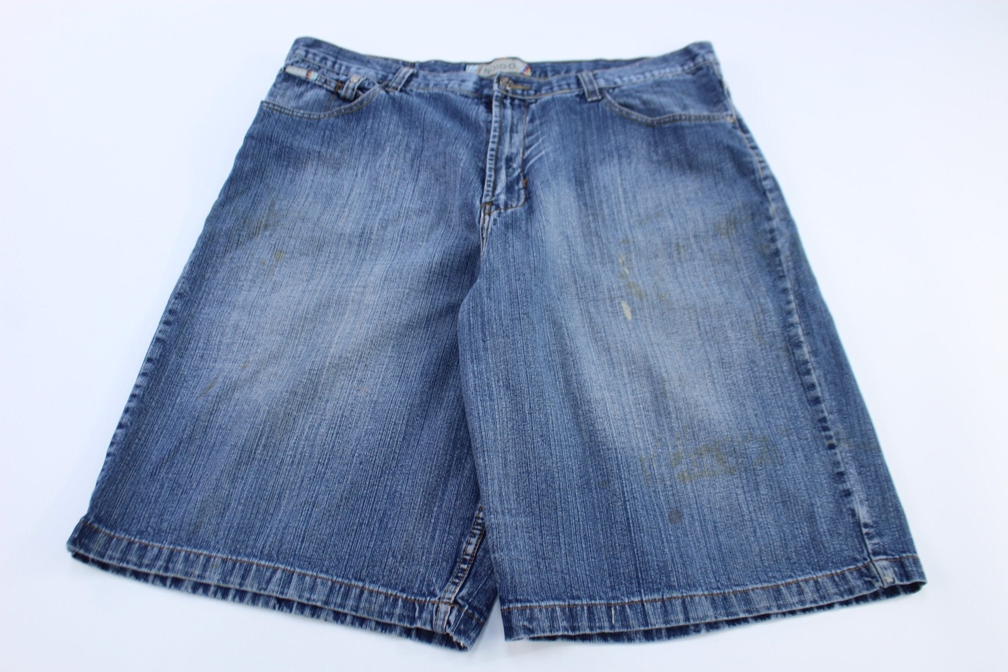 Y2K Indigo Dark Wash Denim Shorts - Pants/Shorts - Thrifted Threads
