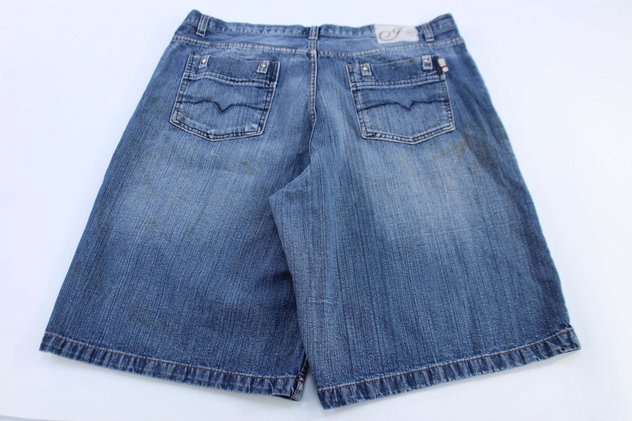 Y2K Indigo Dark Wash Denim Shorts - Pants/Shorts - Thrifted Threads