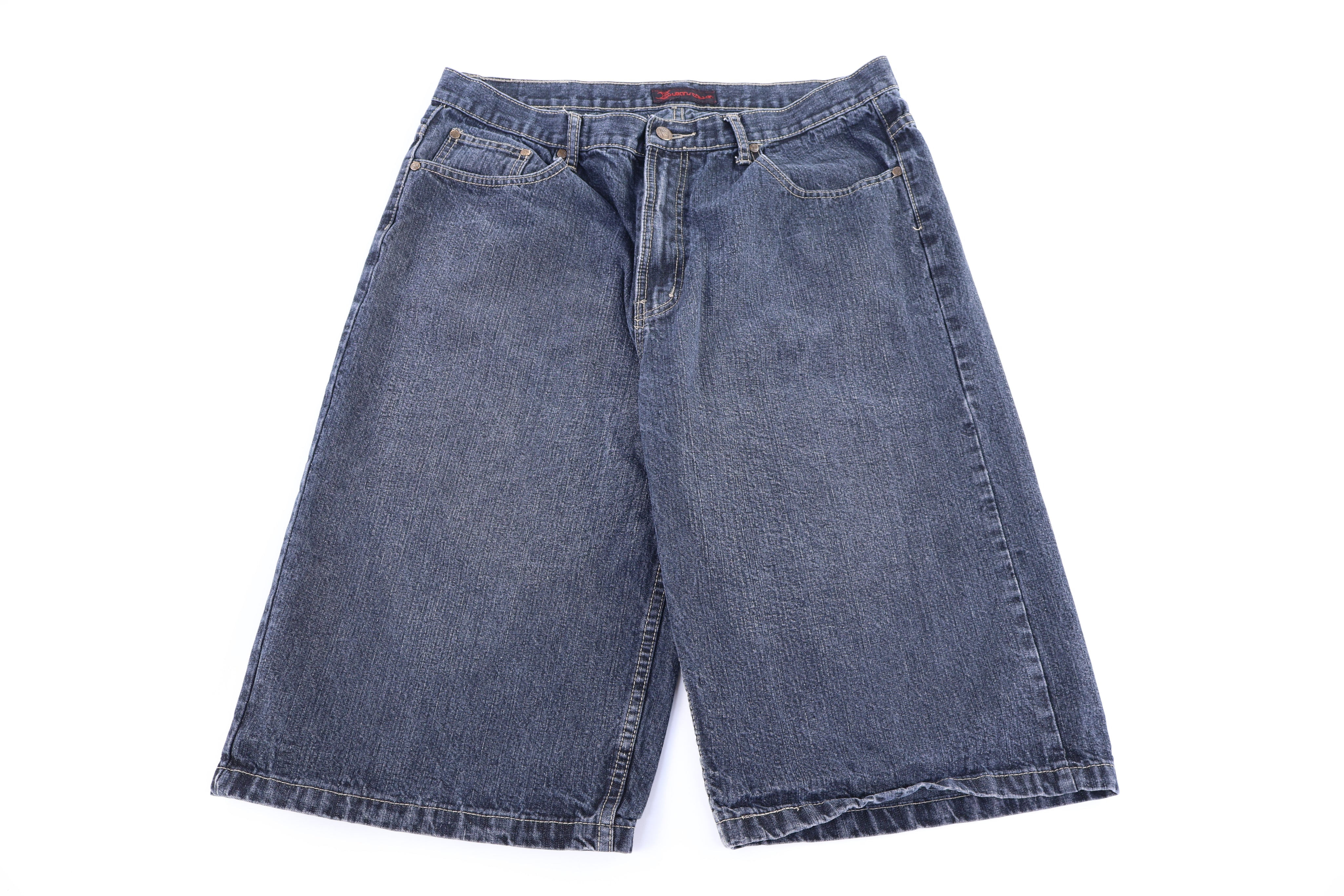 Y2K Jean Station Dark Wash Denim Shorts - Pants/Shorts - Thrifted Threads